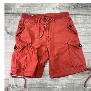 Polo Ralph Lauren Paratrooper Style Cargo Shorts Men's Med Red Cotton Drawstring